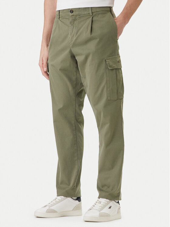 Aeronautica Militare Spodnie materiałowe 261PA1718UCT04331 Zielony Regular Fit