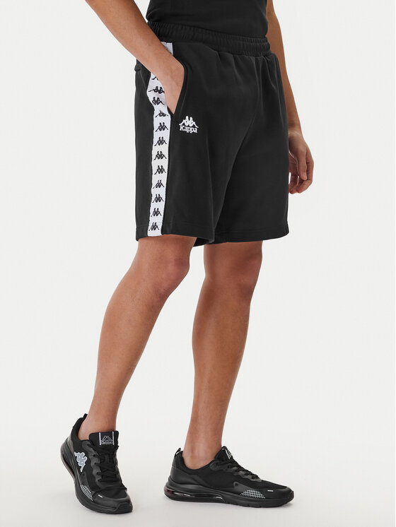 Kappa Szorty sportowe Banda Oviedo 351S77W Czarny Comfort Fit