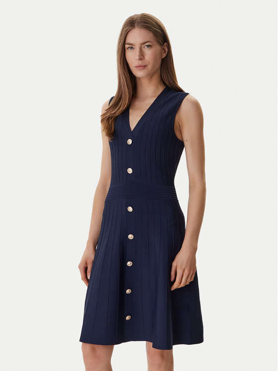 Guess Sukienka dzianinowa W6GK53 Z0658 Granatowy Regular Fit
