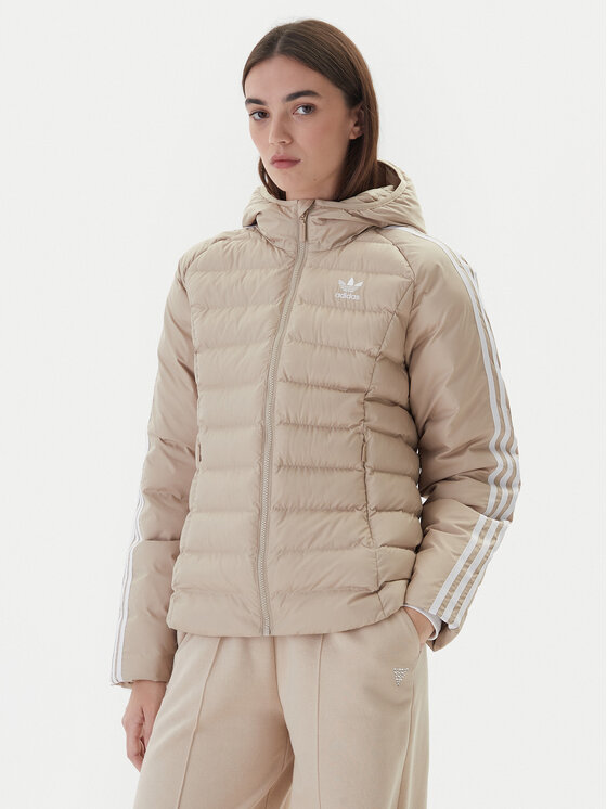 adidas Kurtka przejściowa adicolor JX2940 Beżowy Slim Fit
