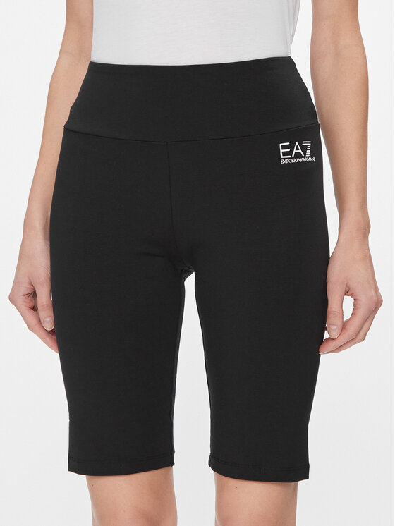 EA7 Emporio Armani Szorty sportowe 3DTS53 TJ01Z 1200 Czarny Regular Fit