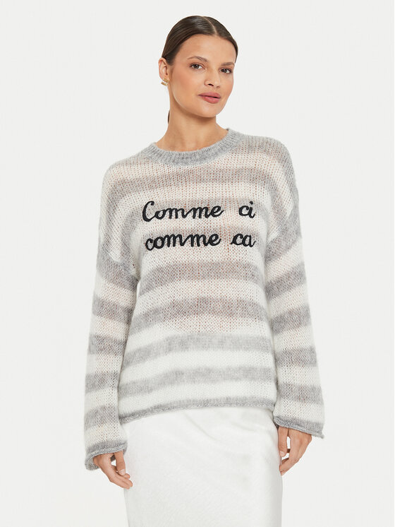 Kontatto Sweter 3M0195 AI253M23.V068 Biały Relaxed Fit