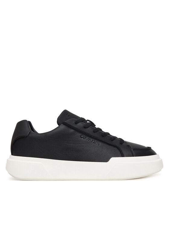 Calvin Klein Sneakersy Chunky Cupsole Lace Up Lth Pinch YM0YM01454 Czarny