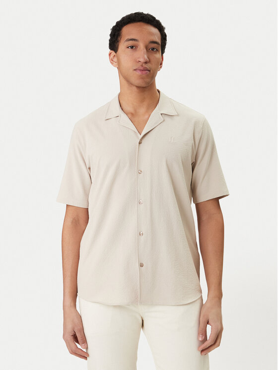 KARL LAGERFELD Koszula 605942 562034 Beżowy Regular Fit