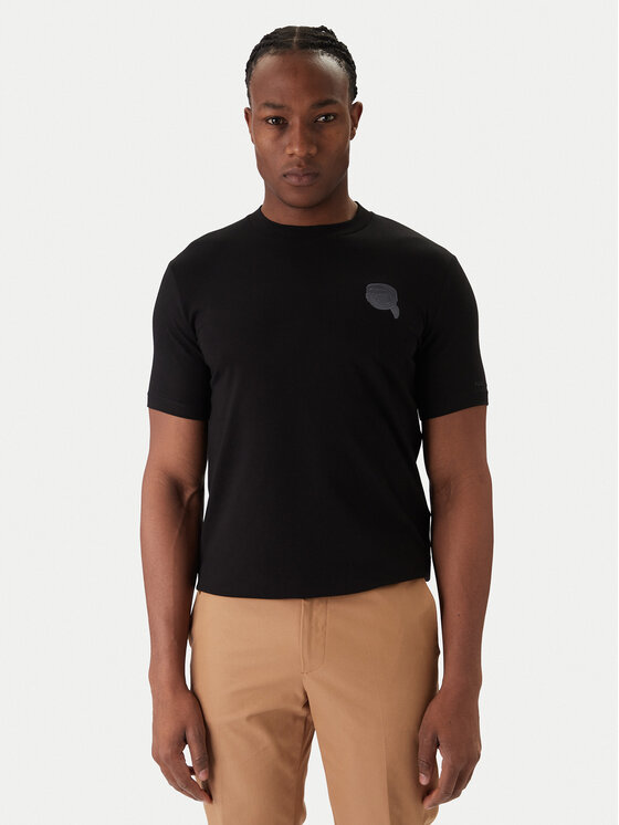 KARL LAGERFELD T-Shirt 755023 561235 Czarny Regular Fit