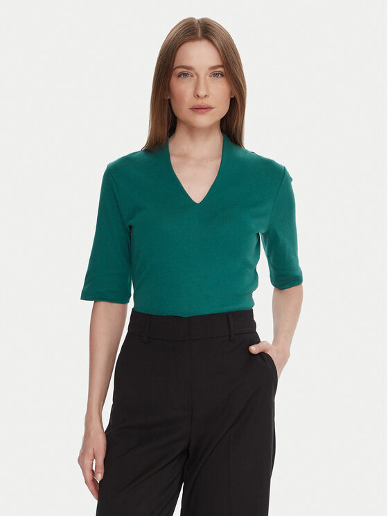 United Colors Of Benetton Bluzka 3GA2D400U Niebieski Slim Fit
