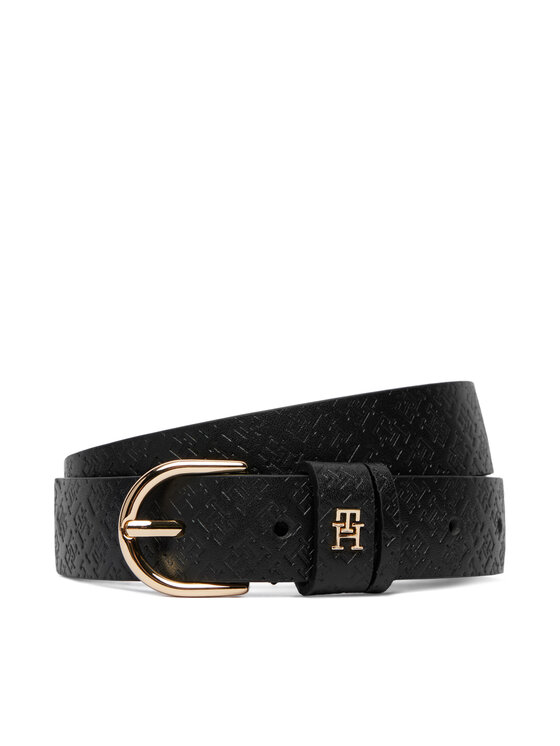 Tommy Hilfiger Pasek Damski Ess Effortless 2.5 Go Mono AW0AW18856 Czarny