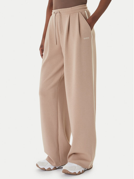 Guess Spodnie dresowe V6GB01 K2914 Beżowy Wide Leg