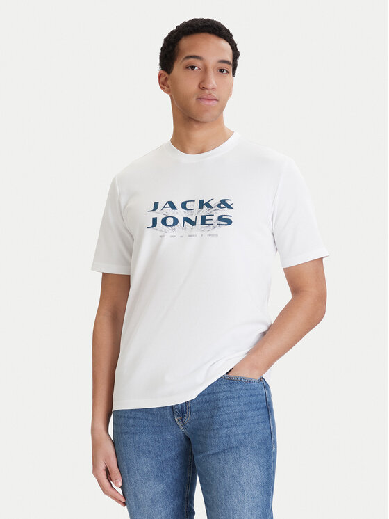 Jack & Jones T-Shirt Fusion 12289880 Biały Regular Fit
