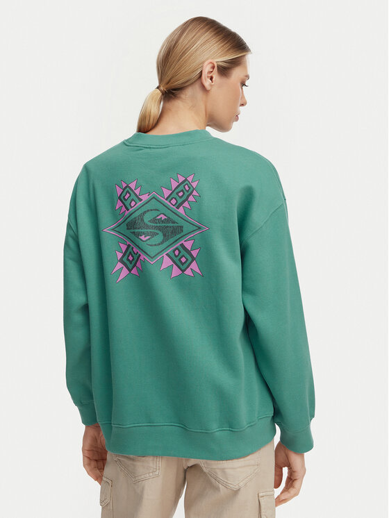 Quiksilver Bluza EQWFT03188 Zielony Oversize