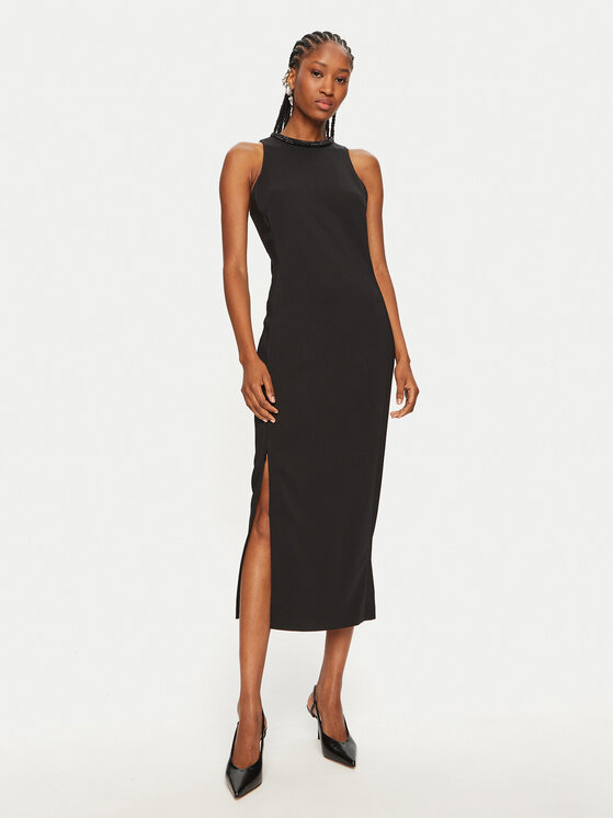 PINKO Sukienka koktajlowa Honfleur 104093 A23V Czarny Slim Fit