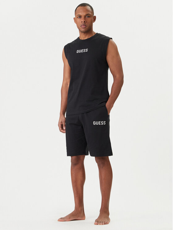 Guess Piżama U6GX02 KCAM1 Czarny Regular Fit