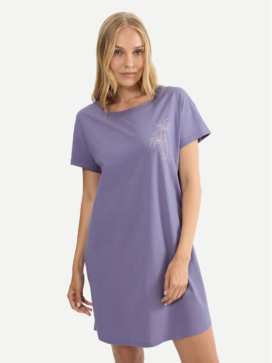 Triumph Koszula nocna 10221117 Fioletowy Relaxed Fit