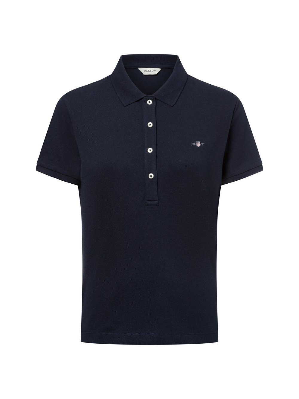 Gant Damska koszulka polo - SLIM SHEILD CAP SLEEVE Kobiety Bawełna niebieski, S