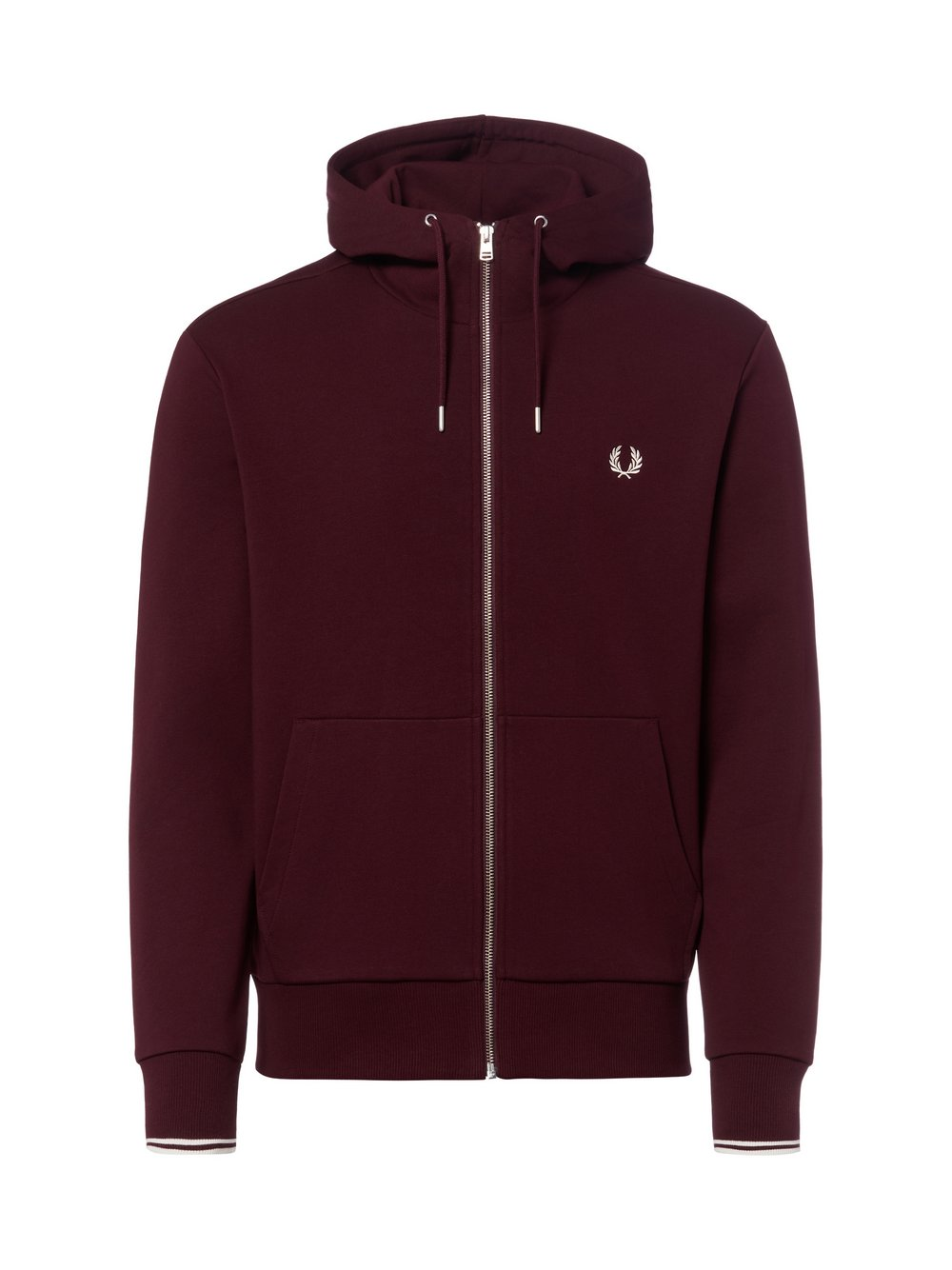 Fred Perry Męska kurtka z kapturem Mężczyźni Bawełna czerwony, XXL