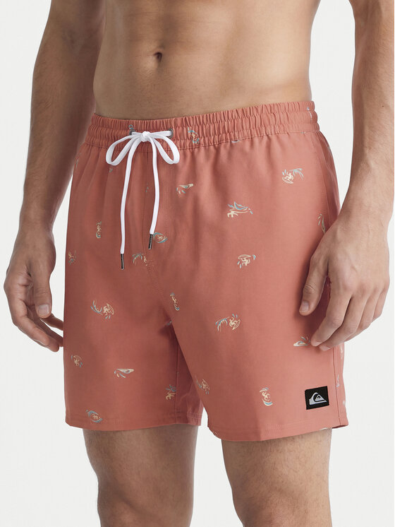 Quiksilver Szorty kąpielowe Stretch Printed Volley 16 EQYJV04217 Różowy Regular Fit