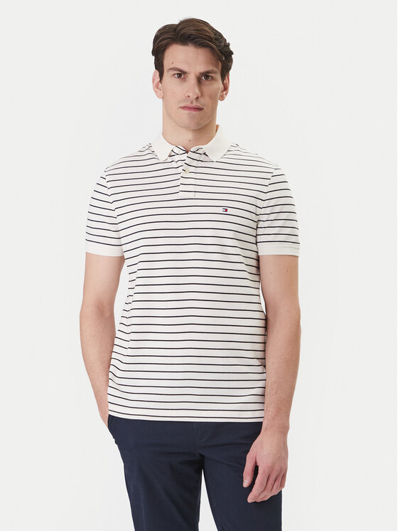 Tommy Hilfiger Polo 1985 MW0MW17770 Beżowy Regular Fit