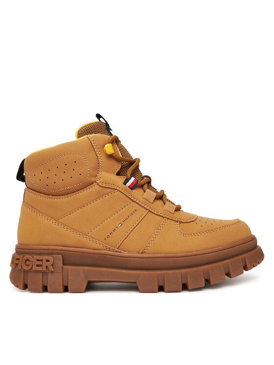 Tommy Hilfiger Trzewiki T3X5-34129-1696 D Brązowy