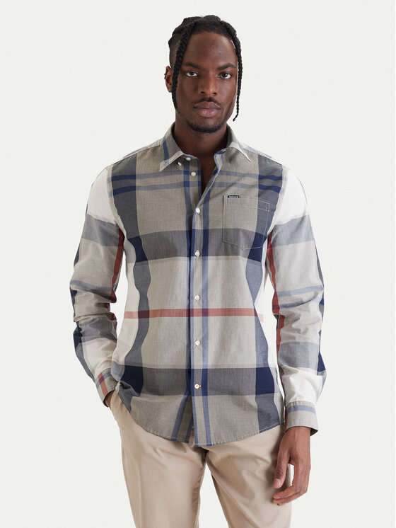 Barbour Koszula Harris MSH5071TN40 Szary Tailored Fit