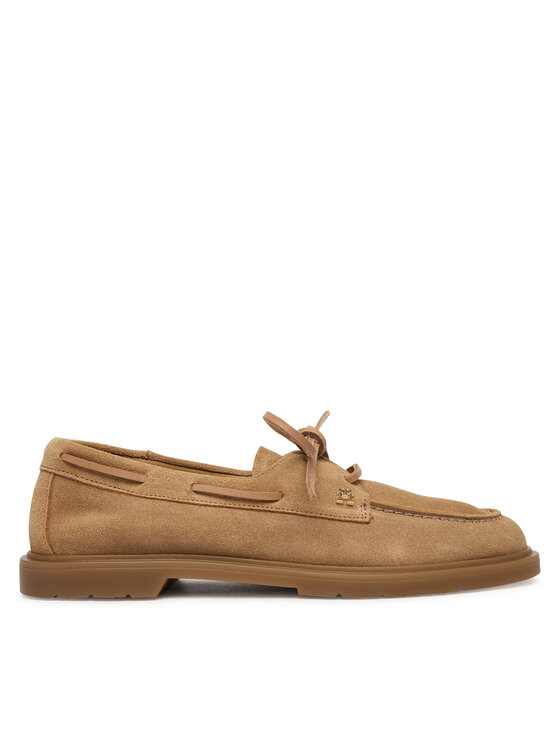 Tommy Hilfiger Mokasyny Light Suede Boat Shoe FW0FW09337 Brązowy