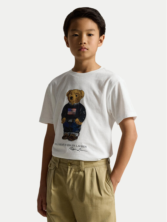Polo Ralph Lauren T-Shirt 323P00508001 Biały Regular Fit