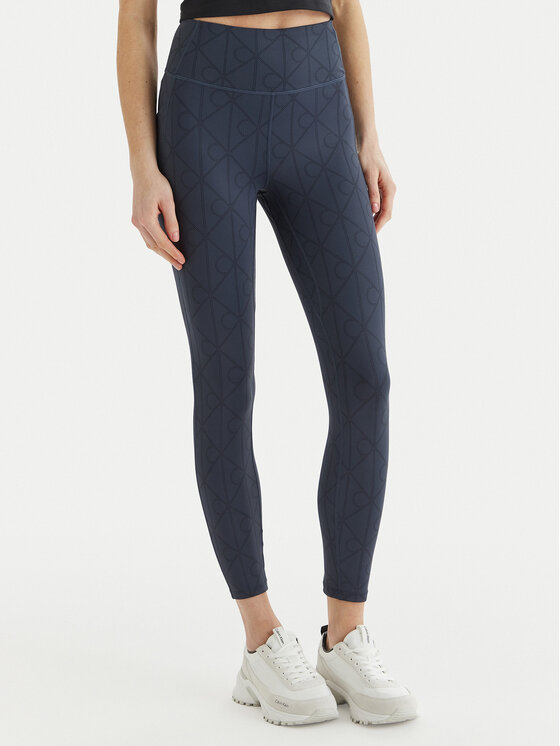 Calvin Klein Performance Legginsy LVGWS6L645 Granatowy Slim Fit