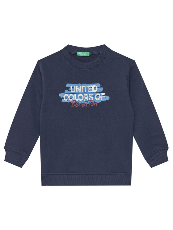 United Colors Of Benetton Bluza 3J70G10JY Granatowy Regular Fit