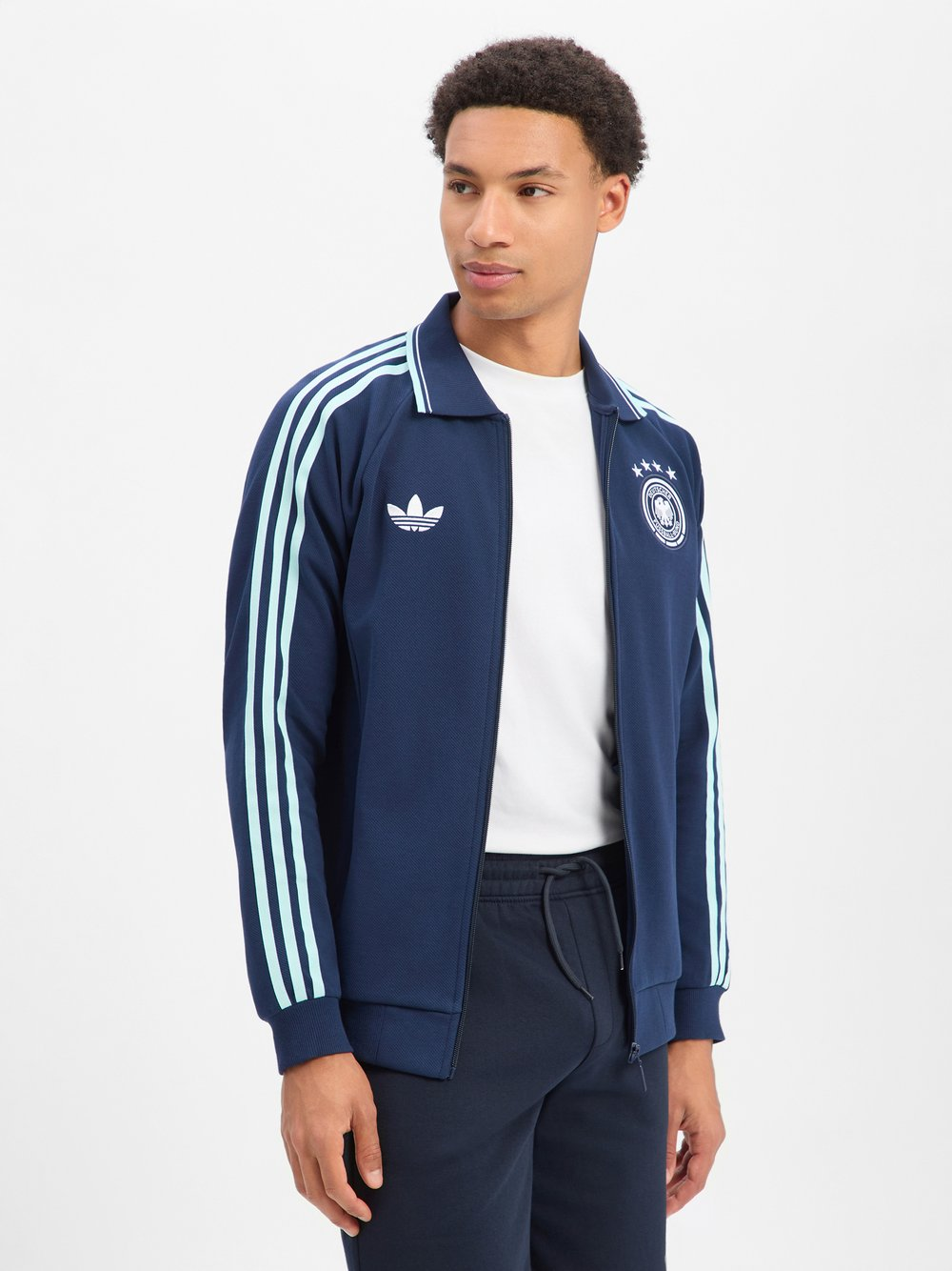 adidas Originals Męska bluza dresowa Mężczyźni Bawełna niebieski, S