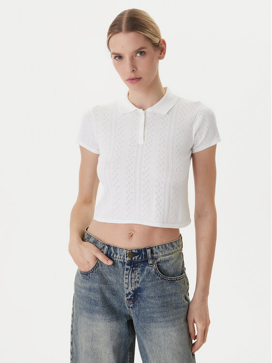 RVCA Sweter Dawn 23B071502 Biały Regular Fit