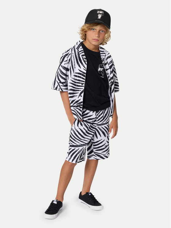 Karl Lagerfeld Kids T-Shirt Z31103 S Czarny Regular Fit