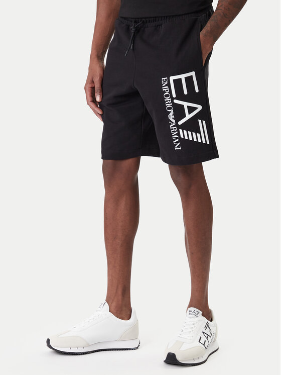 EA7 Emporio Armani Szorty sportowe 7M001414 AF22266 UC001 Czarny Regular Fit