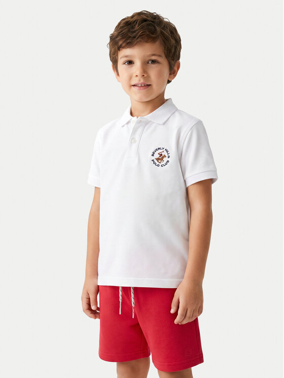 Beverly Hills Polo Club Polo P-SS26B-P42560 Biały Regular Fit
