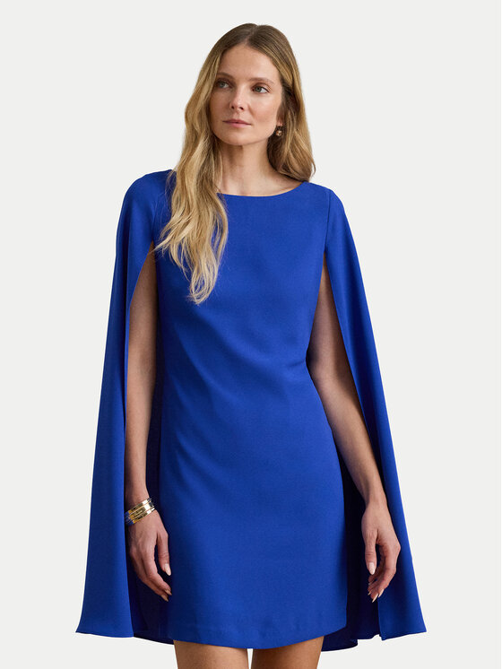 LAUREN RALPH LAUREN Sukienka koktajlowa 253980921006 Niebieski Slim Fit