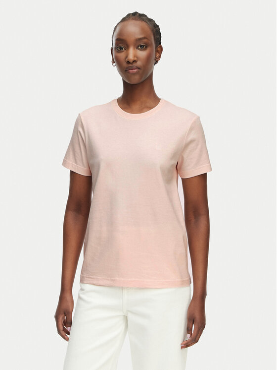 Calvin Klein Jeans T-Shirt Monogram LV047B224G Różowy jasny Regular Fit