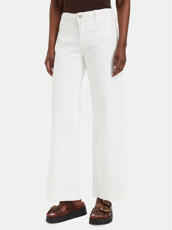 Guess Jeansy W6GB15 W1886 Kremowy Wide Leg
