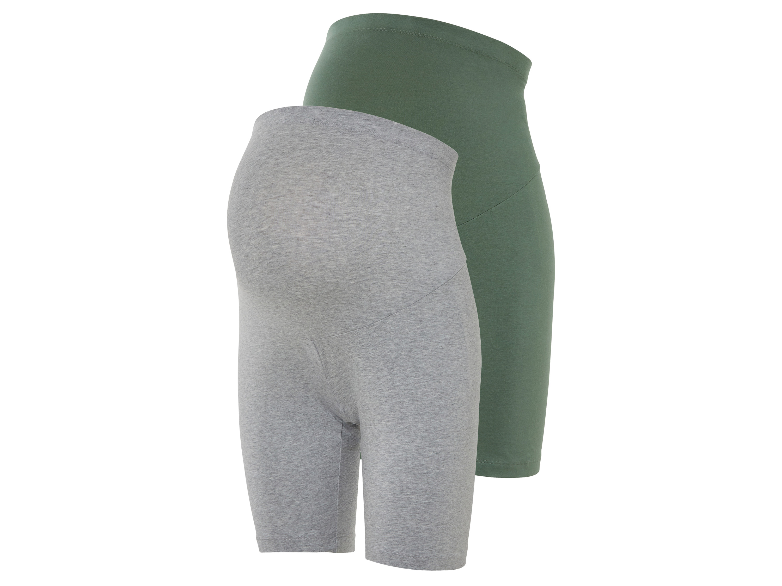 esmara® Kolarki ciążowe z biobawełną, 2 pary (Zielony/ szary, XS (32/34)) miniaturka