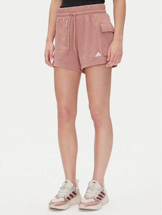 adidas Szorty sportowe Essentials Small Logo JC5703 Różowy Loose Fit