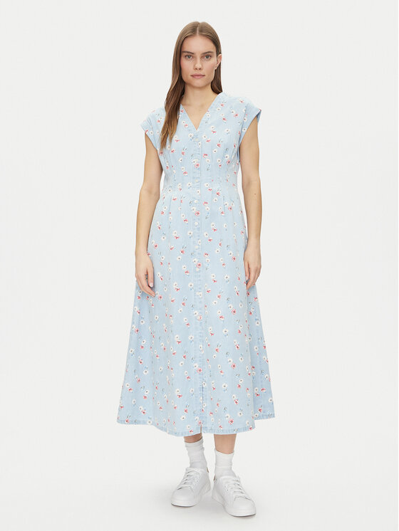 Gap Sukienka koszulowa 731352-00 Błękitny Regular Fit