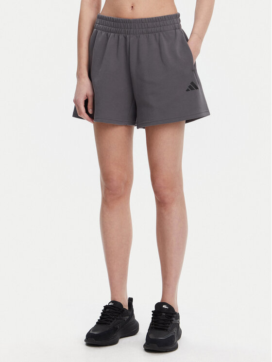 adidas Szorty sportowe Future Icons Small Logo JE3998 Szary Loose Fit