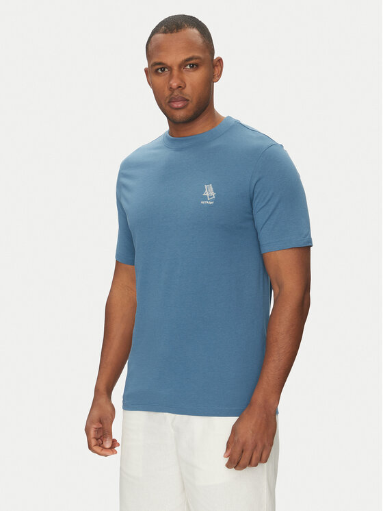 Blend T-Shirt 20718848 Turkusowy Regular Fit