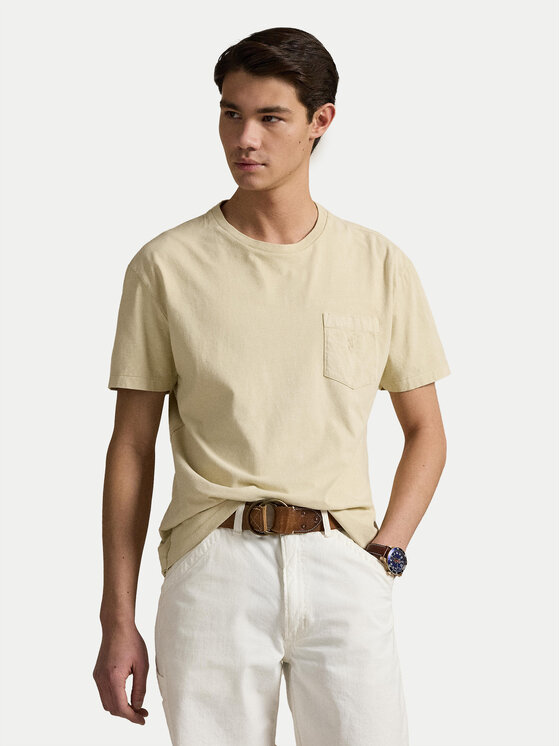 Polo Ralph Lauren T-Shirt 710969628007 Beżowy Custom Slim Fit