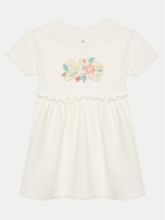 Gap Sukienka codzienna 736116-01 Écru Regular Fit