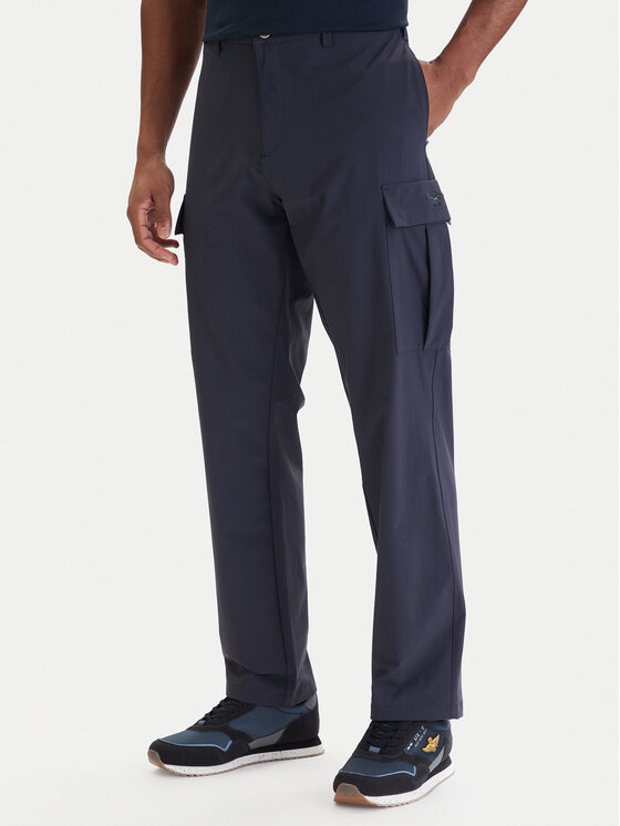 Aeronautica Militare Spodnie cargo 261PA1709UCT04291 Granatowy Comfort Fit