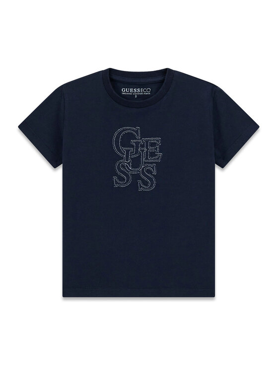 Guess T-Shirt N6RI17 grK8HM4 Granatowy Regular Fit