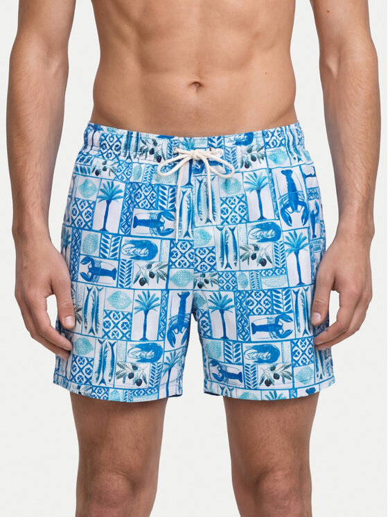 Jack & Jones Szorty kąpielowe Maui Vibes 12291426 Niebieski jasny Regular Fit