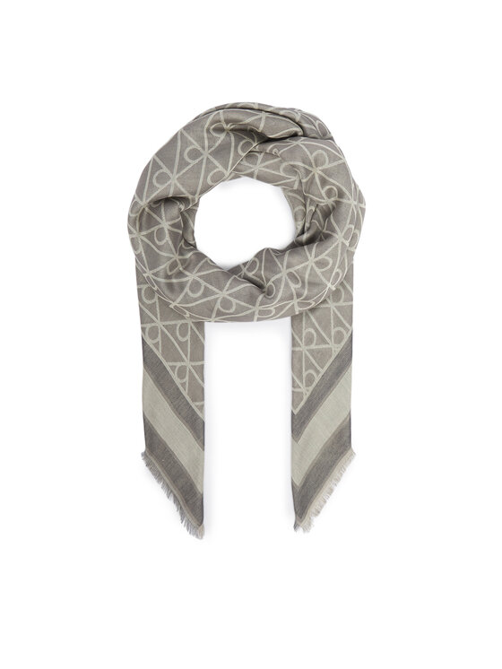 Calvin Klein Chusta Emblem Aop Jacquard Square Scarf LV04F8080G Granatowy