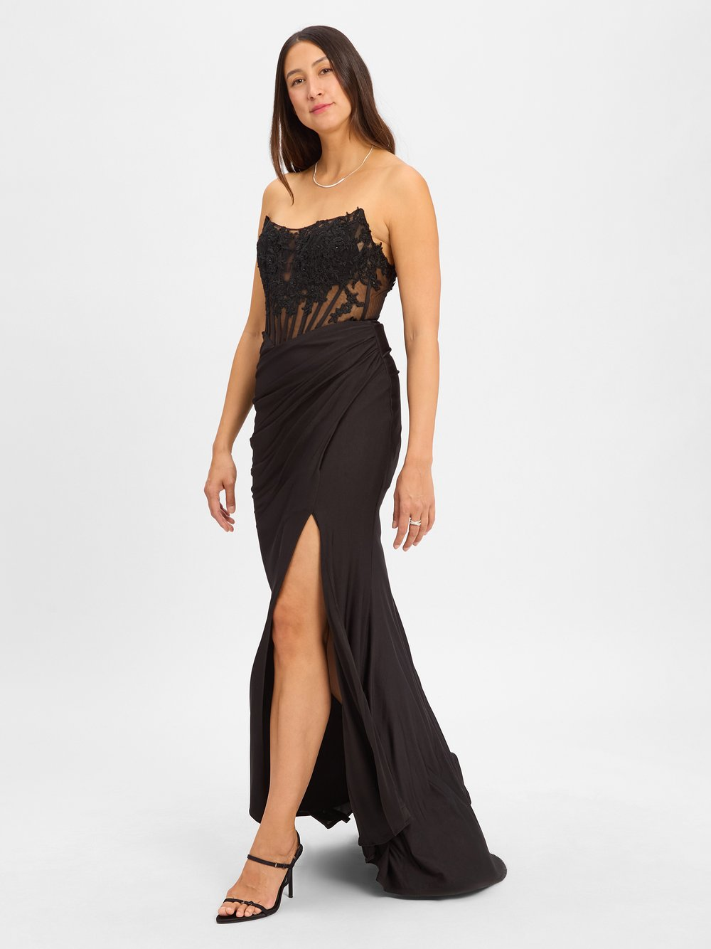 Luxuar Fashion Damska sukienka wieczorowa Kobiety czarny, 40