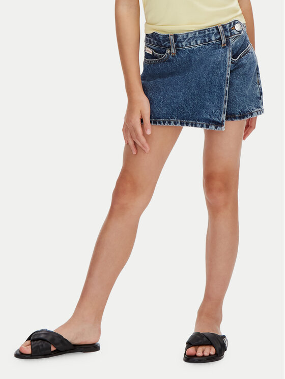 Calvin Klein Jeans Spódnica jeansowa LVCKSJC17G Granatowy Regular Fit