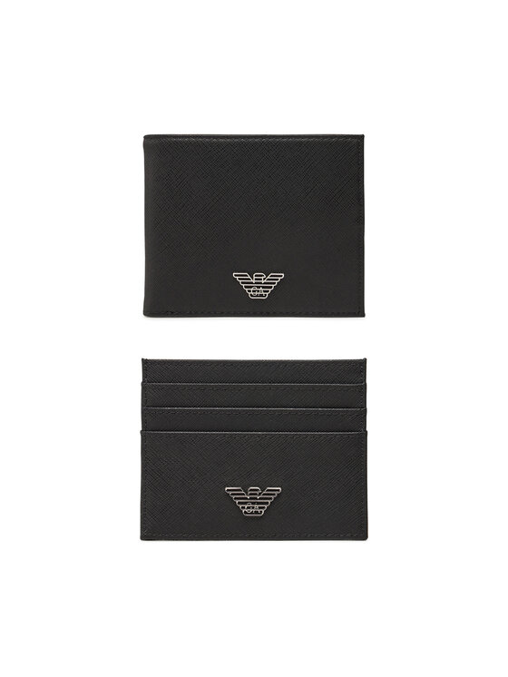 Emporio Armani Zestaw portfel i etui na karty Y4R237 Y138E Czarny