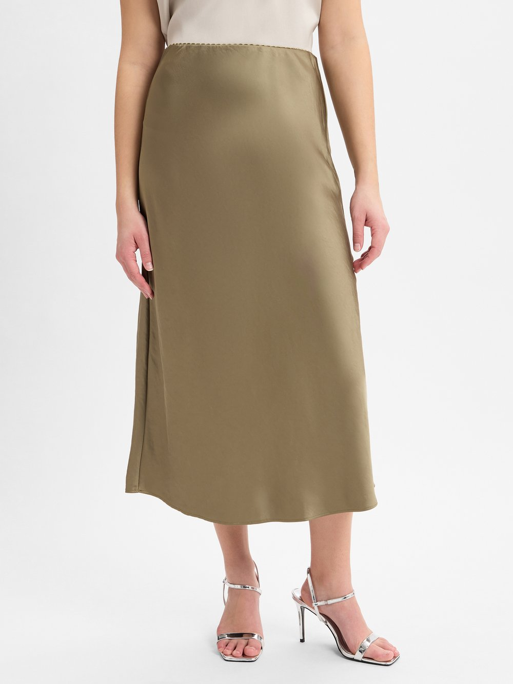 s.Oliver BLACK LABEL Damska spódnica midi Kobiety zielony, 40